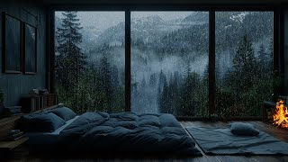 Heavy Rain on Window for Sleeping Relax  Sleep Instantly with Rain Sound amp Strong Thunder at Night [upl. by Akaya171]