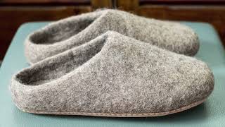 Felted Wool Slippers for Men amp Women by The Brown Bear Distribution Inc [upl. by Serafina]