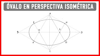 Cómo hacer un óvalo en Perspectiva Isométrica Dibujo técnico [upl. by Pearle]