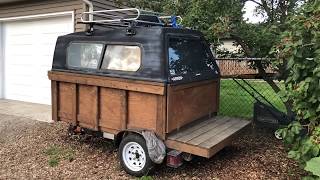 DIY truck canopy utility trailer camper conversion [upl. by Beitris]