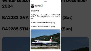 New routes BA city flyerGeneva to London Stansted Airport [upl. by Robenia]