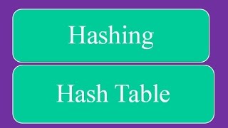 Hashing and Hash table in data structure and algorithm [upl. by Lovash]