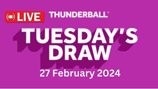 Thunderball live draw tonight tuesday  thunderball live tonight draw 27 Feb 2024 [upl. by Ainigriv]