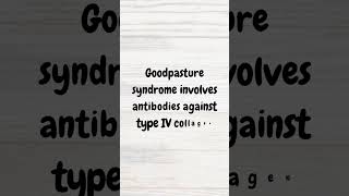 Understanding Goodpasture Syndrome  MRCP revision  shorts renalfailure respiratory autoimmune [upl. by Ebeohp]