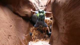 Escaping A Flash Flood In A Southern Utah Slot Canyon [upl. by Eidlog146]