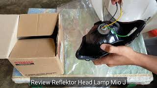 Review dan Cara Pasang Reflektor Head Lamp Mio J Genuine [upl. by Ayikat]