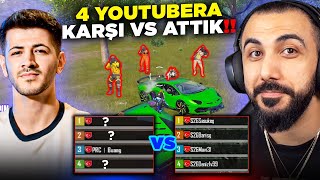 EKİPLE EN ZOR 4 YOUTUBERA KARŞI BÜYÜK VS İNTİKAM ALMAYA GELDİLER  PUBG MOBILE [upl. by Filide230]