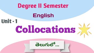 Collocations in Telugu [upl. by Elagiba948]