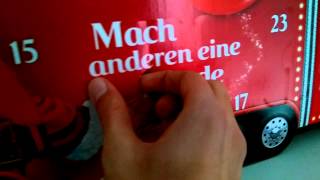 Coca Cola Advent Calender Unboxing Door 1 [upl. by Rolo]