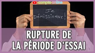 Délai de prévenance et rupture de la période dessai [upl. by Dnana]