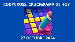 Codycross Crucigrama de Hoy 27 Octubre 2024 [upl. by Ecirb]