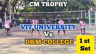 CM Trophy Match  VIT UNIVERSITY Vs DKM WOMENS COLLEGE Vellore 😍😍🥰🥰🏐🏐💥💥🔥🔥 [upl. by Mommy899]