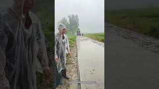 How To Handle This Situation The Rain Ruining The Newly Poured Concrete Road [upl. by Neyuh]