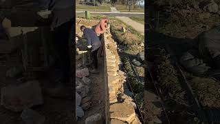 Creating an amazing Sandstone retaining wall canberra stonemason stonewalling [upl. by Kcoj]