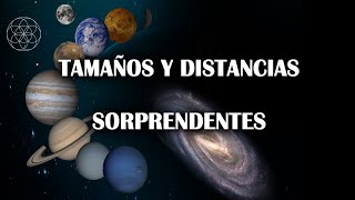 Tamaños y distancias reales entre Planetas del Sistema Solar [upl. by Niamjneb235]