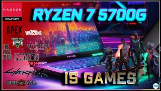 Ryzen 7 5700G IGPU  Radeon Graphics in 15 GAMES  2024 [upl. by Adehsar]