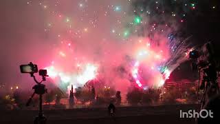 Fuegos artificiales y traca final Fiestas del Pilar 2024 Zaragoza España [upl. by Cathlene576]