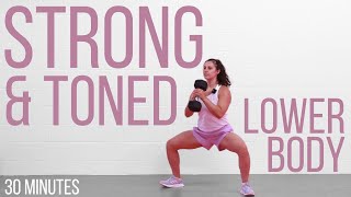 Lower Body Workout For Toned Legs  Strength amp Cardio [upl. by Yevi]