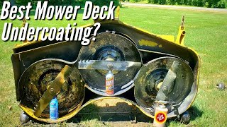 Mower Deck Undercoating Test Surface Shield Fluid Film CRC Cosmoline [upl. by Liss]