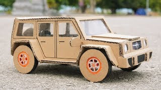 How to Make a Car from Cardboard  DIY Mercedes Car [upl. by Jorey]