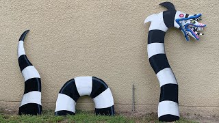 Making the HUGE SANDWORM from BEETLEJUICE  DIY Halloween prop decoration  by Karen Governale [upl. by Bronny372]