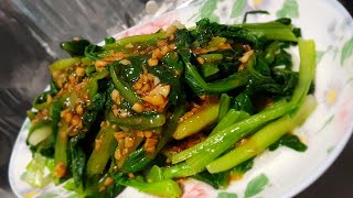 Blanched choy sum with garlic amp oyster sauce recipe [upl. by Nawyt7]