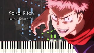 FULL Kaikai Kitan  Jujutsu Kaisen OP  Piano Arrangement Synthesia [upl. by Refotsirhc]