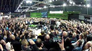 Kawasaki H2R dyno shooting flames at MOTORbeurs Utrecht [upl. by Dell]