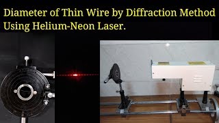 Diameter of Thin Wire by Diffraction Method Using HeliumNeon Laser [upl. by Eneles]