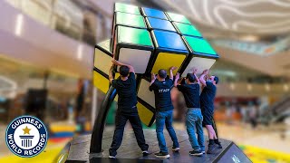 Worlds Biggest Rubiks Cube Revealed  Guinness World Records [upl. by Fernandina943]