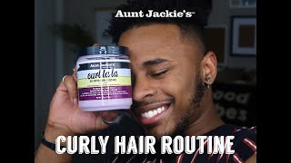 Curly Hair Routine For Men  Auntie Jackie Coils amp Curls [upl. by Jadd43]