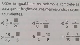 7o ano  Frações equivalentes [upl. by Ma]