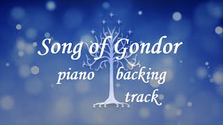 Karaoke instrumental Song of Gondor Tolkien Ensemble cover piano ✨🎤🎹🌳👑 [upl. by Ralip]