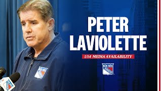 NYR vs WSH Peter Laviolette Pregame Media Availability  January 14 2024 [upl. by Jenette197]