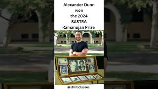 Alexander Dunn won the 2024 SASTRA Ramanujan Prize [upl. by Anahsal420]