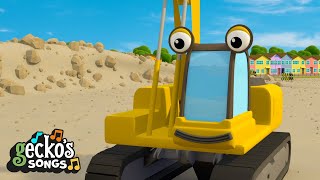 The Excavator Song  Dig Holes and Have Fun｜Geckos Garage Songs｜Kids Songs｜Trucks for Kids [upl. by Esadnac158]