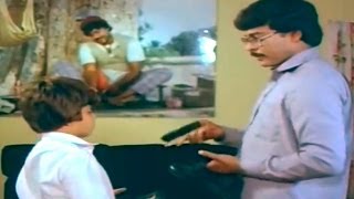 Swayamkrushi Movie  Chiranjeevi Scolding Arjun Scene  Chiranjeevi  Vijayashanti [upl. by Pacheco]