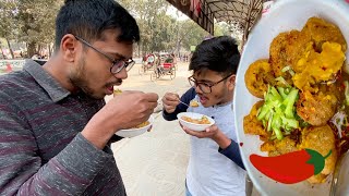 Eating Naga Morich Pani PuriFuchka  Golgappa With Friends at Rokeya Hall GateDU [upl. by Tower462]