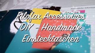 DIY Filofax Hack  Accessoires  Einstecktaschen Hüllen  selbermachen [upl. by Nohsed]