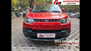 Used  Preowned 2016 Mahindra KUV100 K6 6STR P [upl. by Ahtibbat]