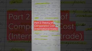 Part 2 Theory of Comparative Cost by RicardoInternational trade economicseducationstudy Follow [upl. by Dragon830]