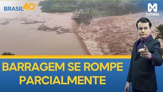 Barragem se rompe parcialmente pessoas sendo retiradas no RS [upl. by Lefty]