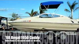 1998 Regal 1950 LCS Cuddy  Boats International [upl. by Zendah]