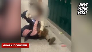 HS student faces charges after beating up teacher 65 in viral video cops [upl. by Oznohpla]