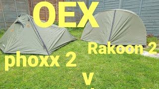 OEX Rakoon 2 V OEX Phoxx II Wild campingbackpacking Tents [upl. by Ruon66]