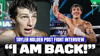 “I am BACK”  Tayler Holder on his KO win and Bryce Hall ringside reaction [upl. by Rosamund]