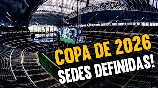 CONHEÇA TODOS OS ESTÁDIOS DA COPA DO MUNDO 2026 3 Países [upl. by Ahsetal137]