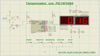 Temporizador Electrónico 4 dígitos PIC16F628A [upl. by Keeley267]