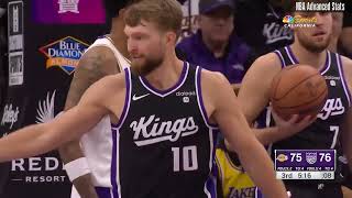 Domantas Sabonis 12 pts 15 reb 5 ast vs Los Angeles Lakers  20231029 [upl. by Nylrebmik]