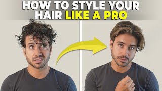 How to Style your Hair Properly  Medium Length Mens Hairstyle Tutorial [upl. by Colon]